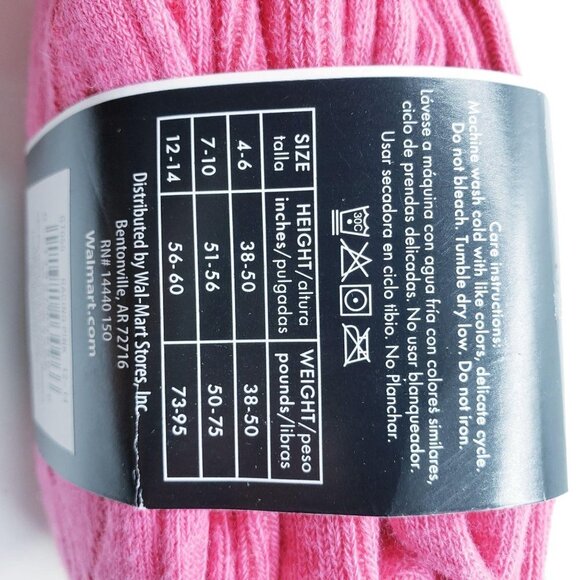 George Girl's Heavyweight Cotton Tights Size 12-14 Pink NEW - Picture 3 of 4